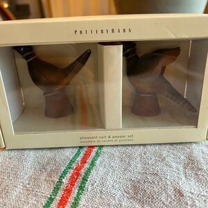 Pottery Barn Brown Pheasant Shakers